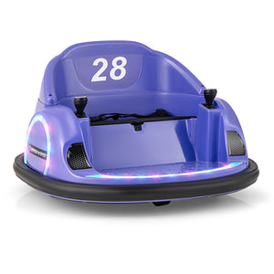Steering wheel and controls on toddler bumper car