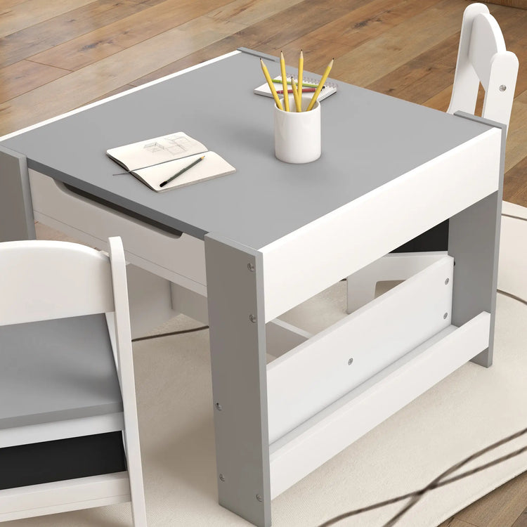 Toddler learning table with blackboard