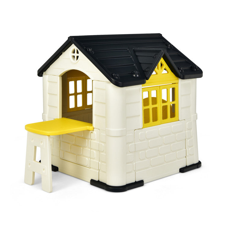 Toddler outdoor playhouse set for active children