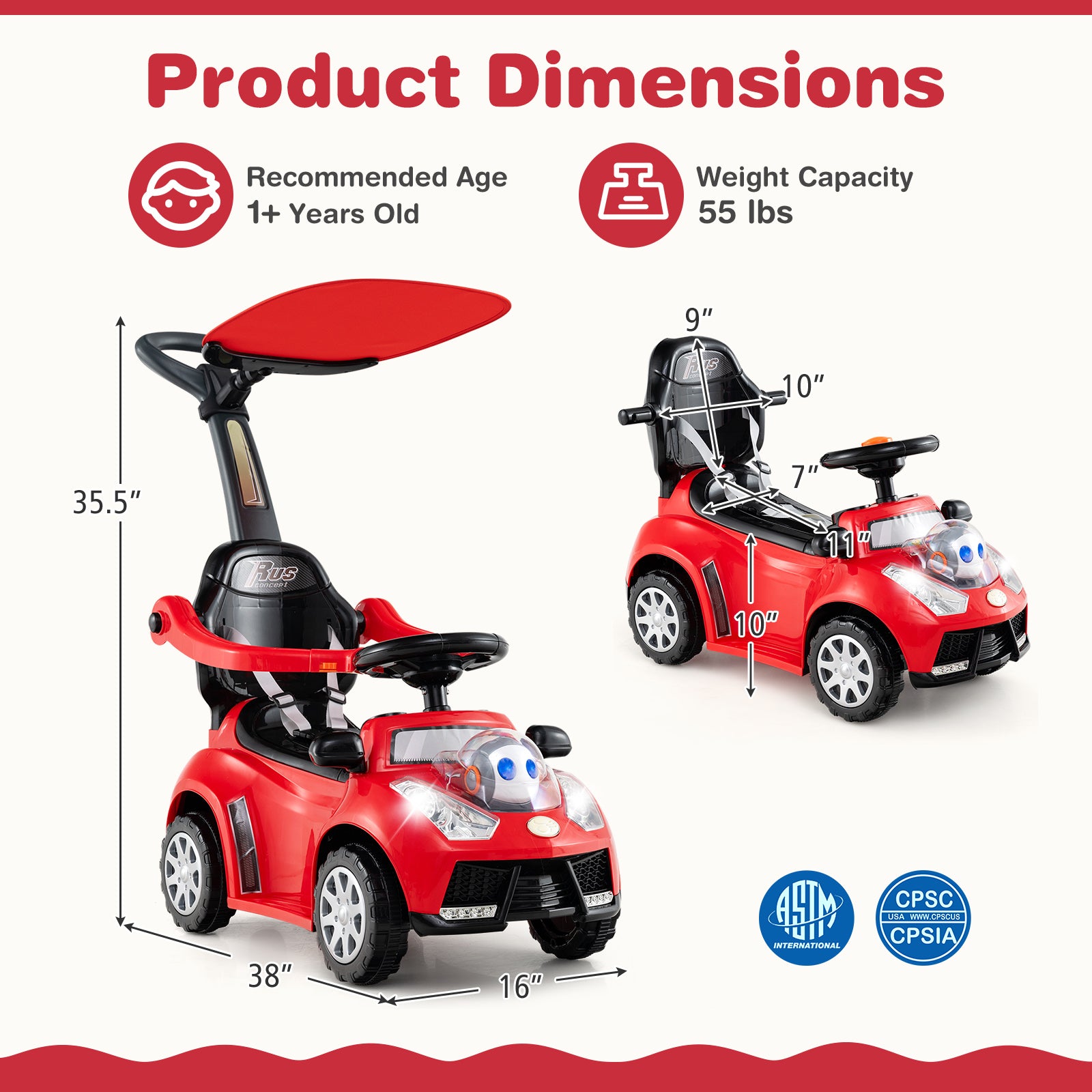 indoor use toddler push car