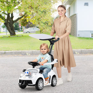 side profile of push ride on toy
