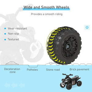 Illustration of a toy car with wide and smooth wheels on a white background