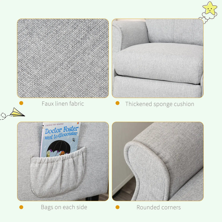 Toddler reading recliner chair for playroom