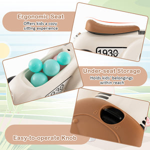 Ergonomic seat with under-seat storage and easy-to-operate knob, featuring the brand '1930'.