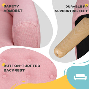 Plush foam seat of toddler sofa