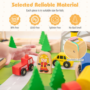 Toddler train playset with hidden under-table storage compartment