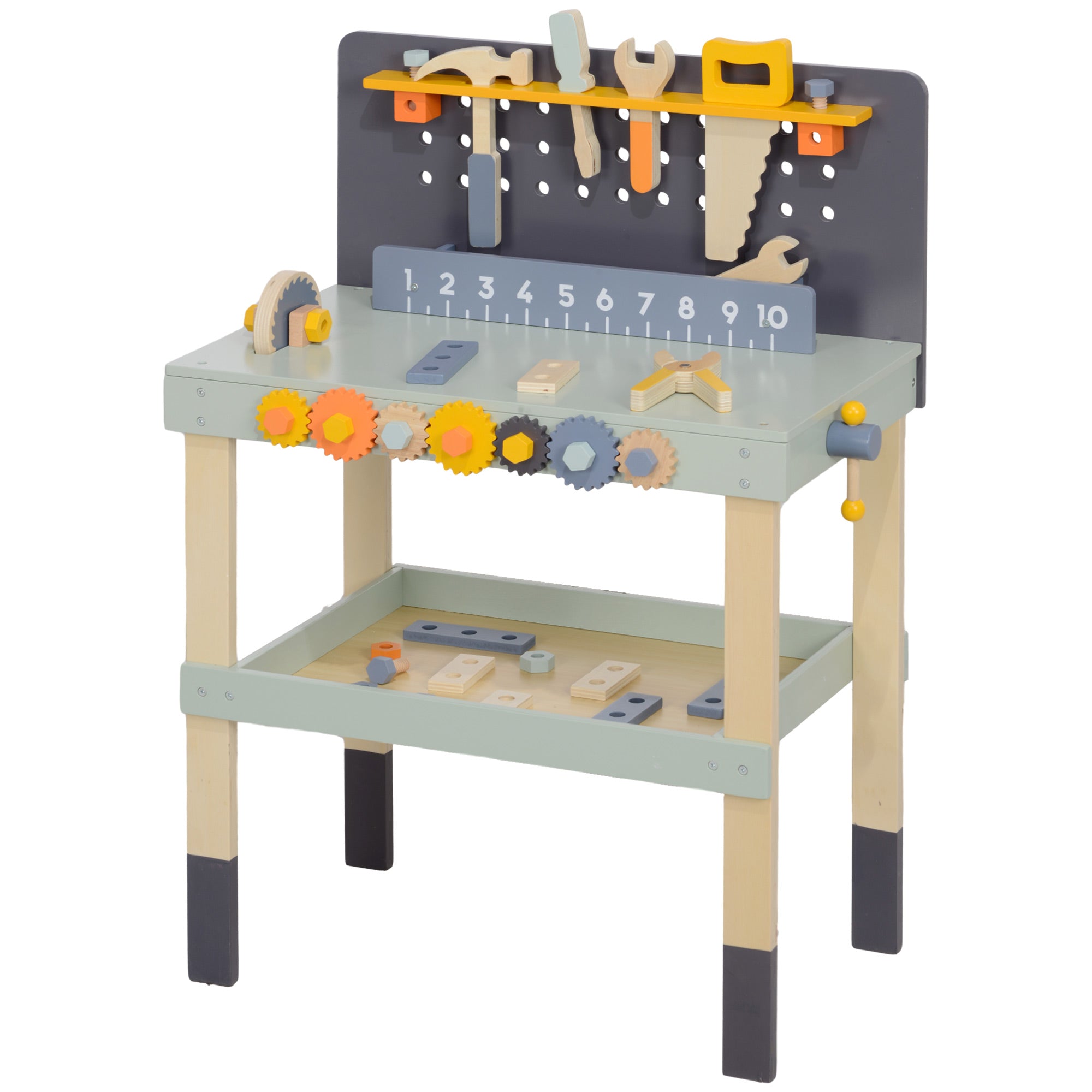 Toddler workbench playset with accessories