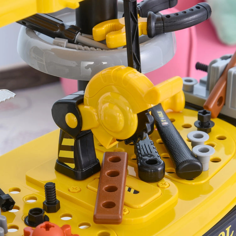 Toddler workshop play toy set with gears and screws