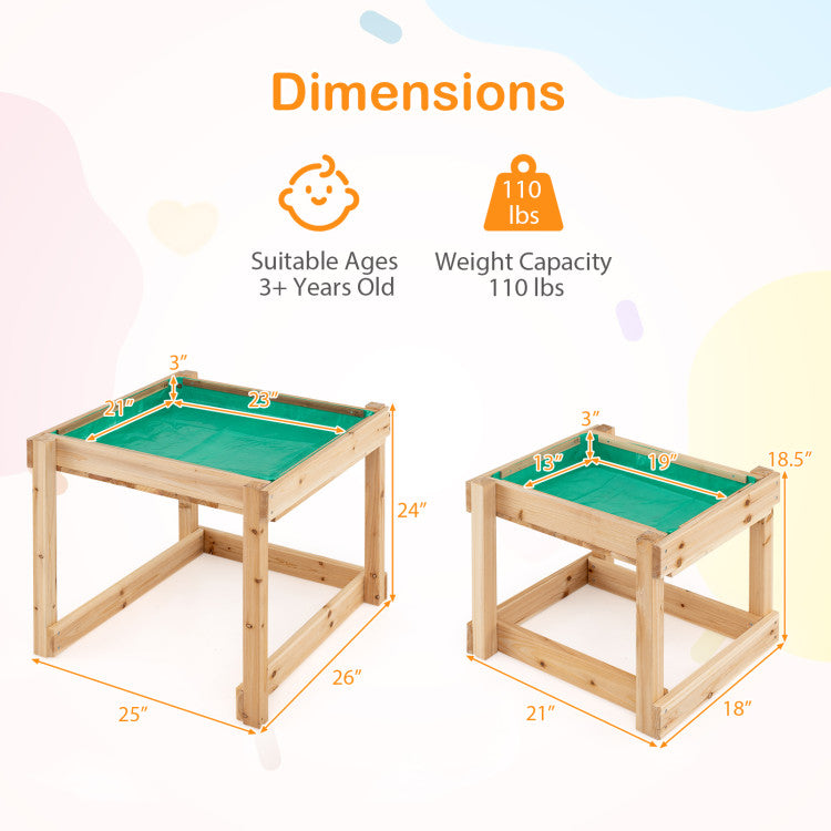 Toddler sandbox with canopy for sun protection