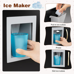 Pretend play kitchen with convenient storage compartments for accessories