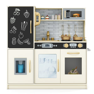 Children's play kitchen with removable sink and rotating faucet1
