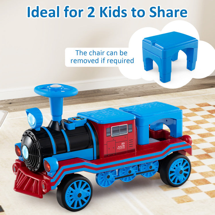 Train ride toy for toddlers with comfortable seating
