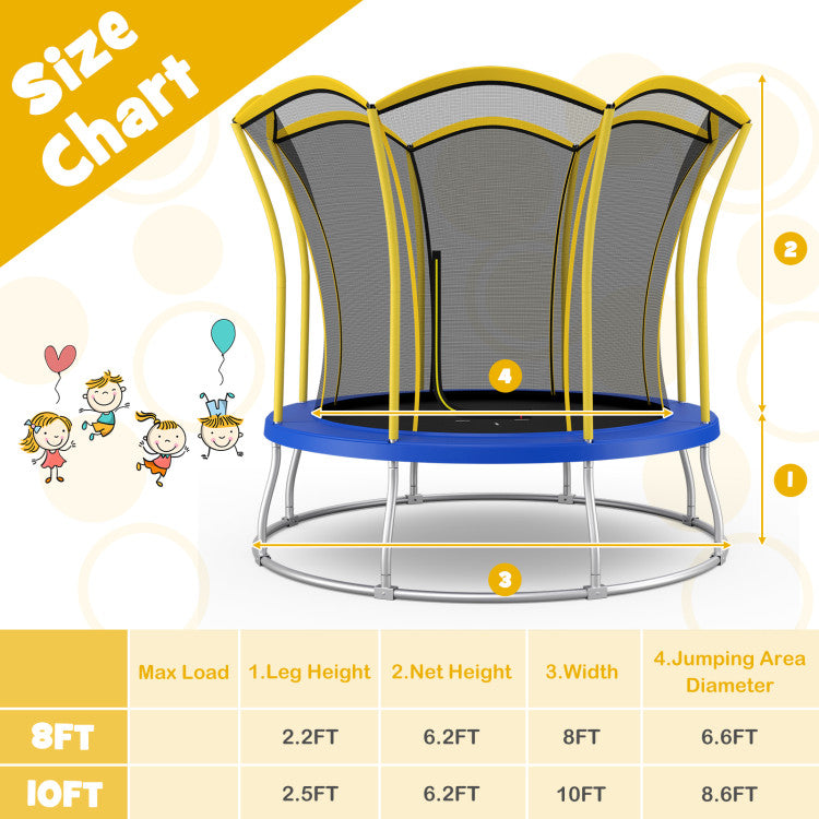 trampoline curved poles with foam covers