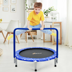 Trampoline with anti-slip foot pads