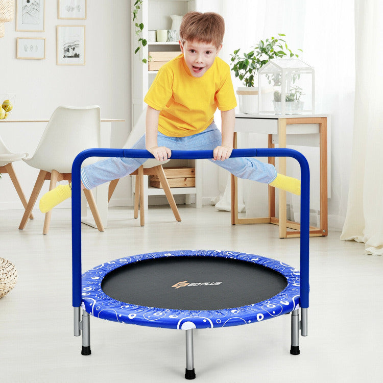 Trampoline with anti-slip foot pads