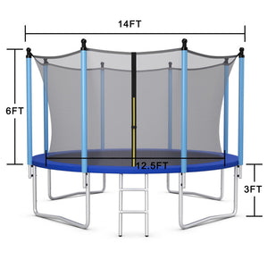 Trampoline for adults in backyard