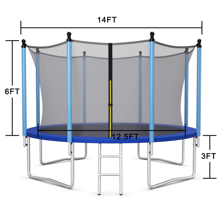 Trampoline for adults in backyard