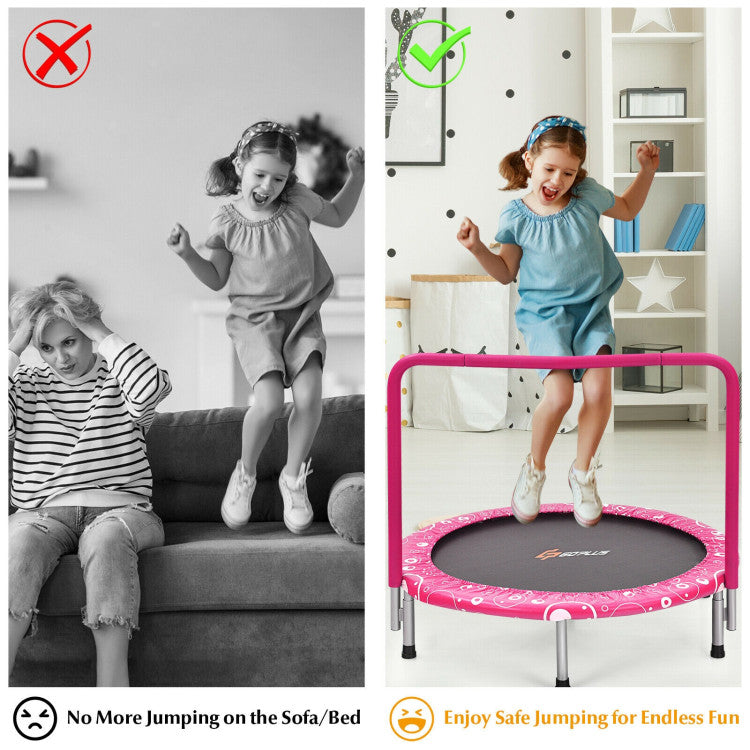 Mini trampoline for adults and kids fitness