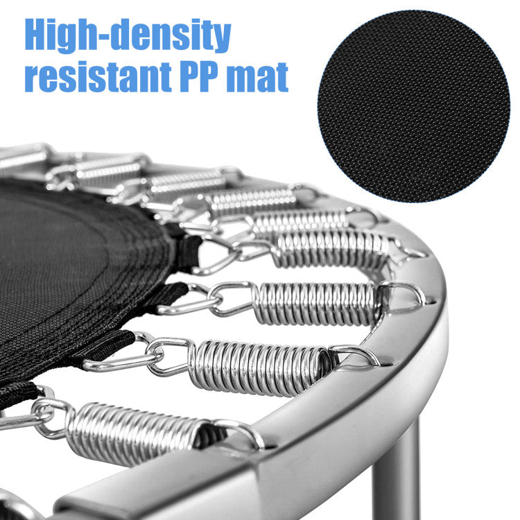Trampoline with protective spring safety cover