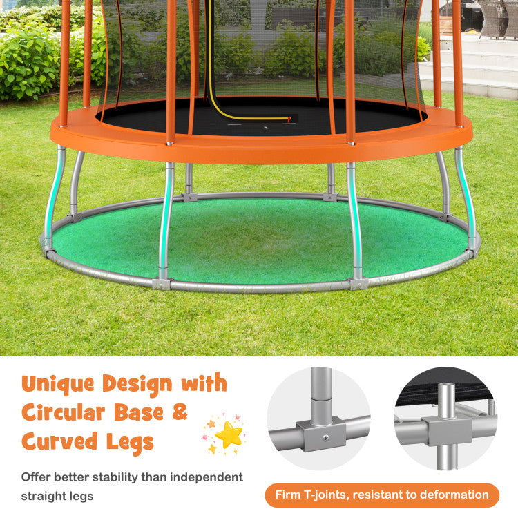 trampoline with foam-padded safety poles