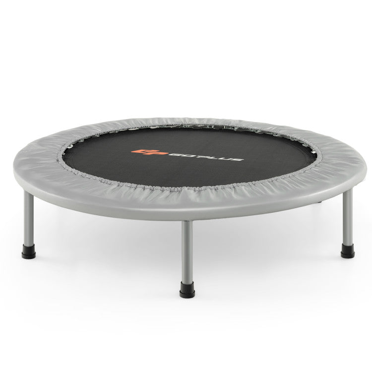 Trampoline with protective padded edge and cover
