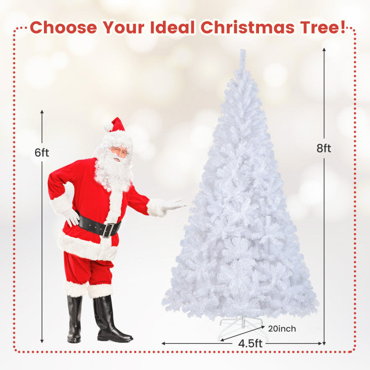 Elegant White Christmas Tree with Durable Metal Legs for Holiday Decor