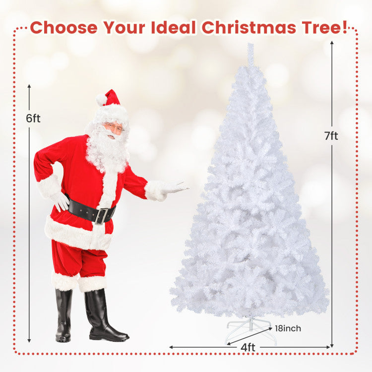 Elegant White Christmas Tree with Durable Metal Legs for Holiday Decor