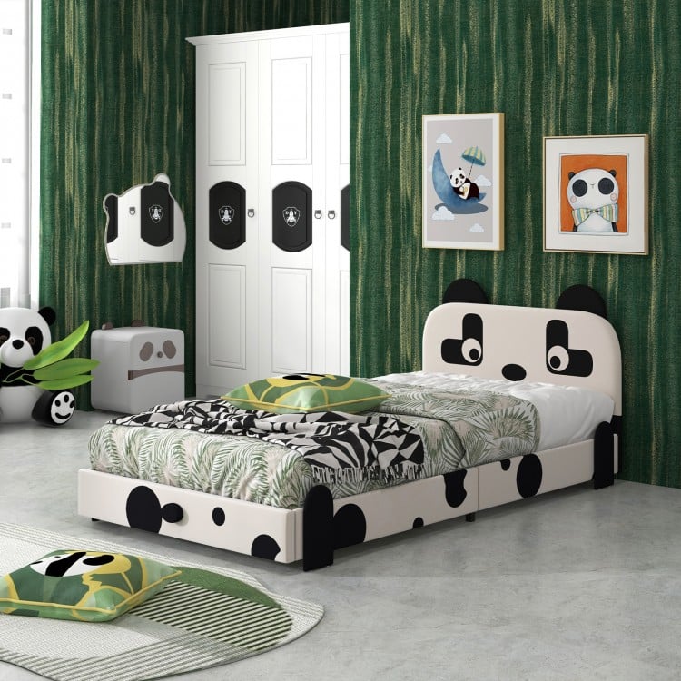 Twin platform bed for kids room