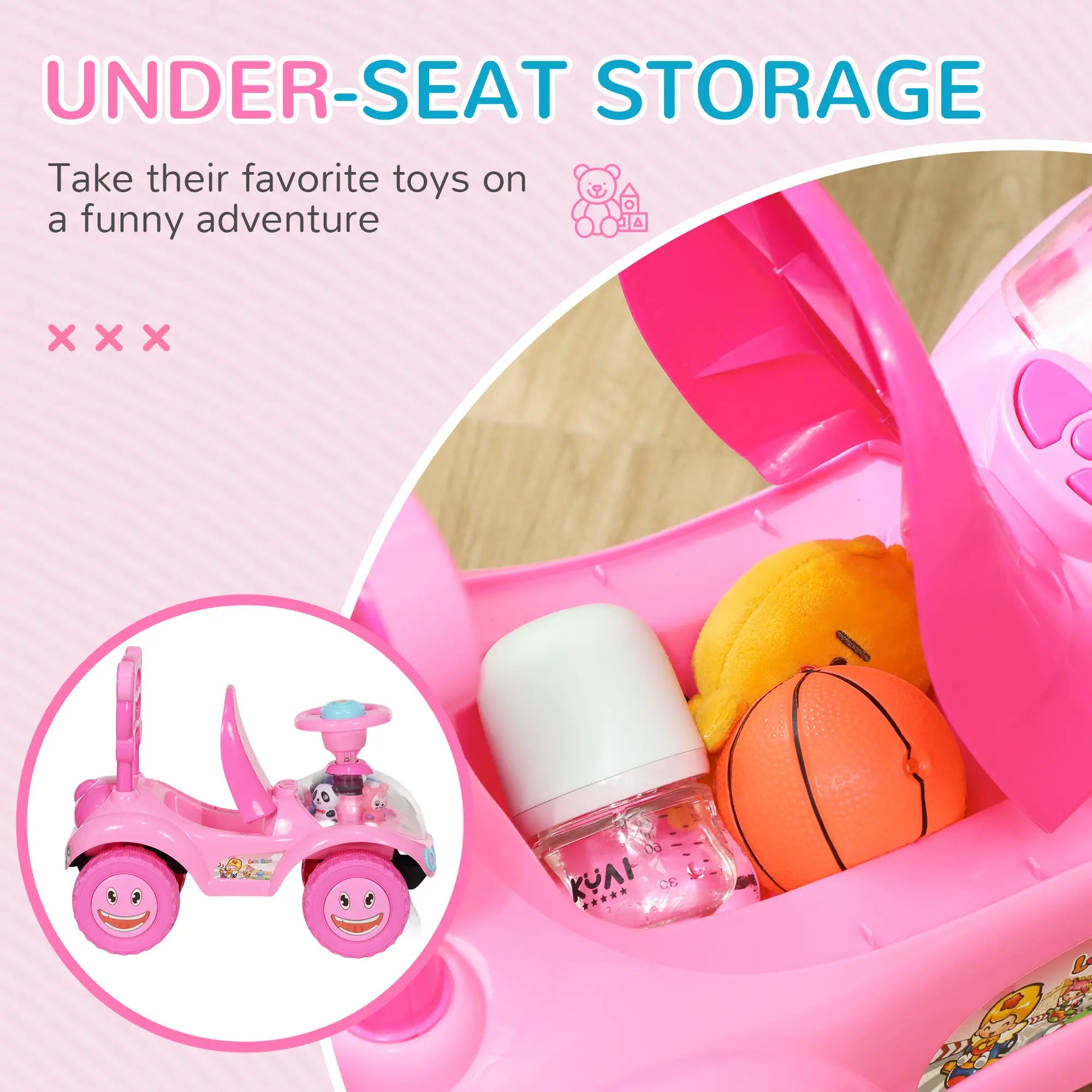 Pink toddler ride-on