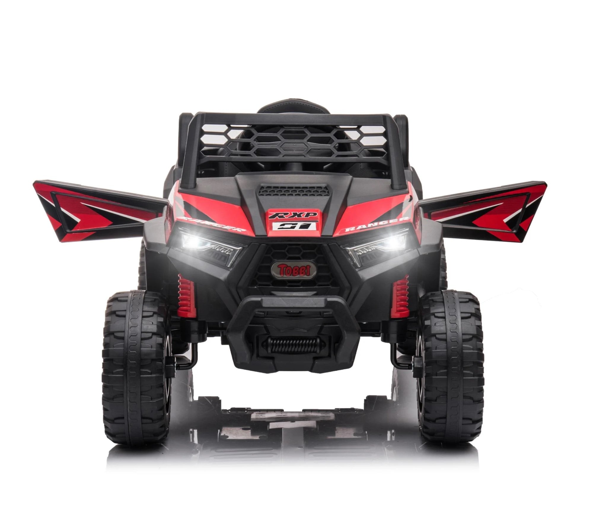 Tobbi 12V Kids Ride-on Car Toy Electric Off-Road UTV Truck Battery Powered, Squirrel Series - Ride on Electric Car, Sport Car Power Wheels Red