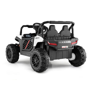 Children's power wheels off-road vehicle on a white background