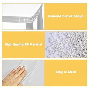 Safe and sturdy white table for toddlers