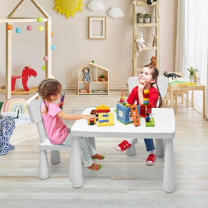 Kids learning table and chair set for playroom