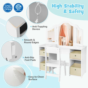 white-vanity-set-with-storage-bins