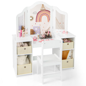 white-vanity-table-for-girls-room