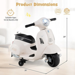 Packaged ride-on Vespa scooter