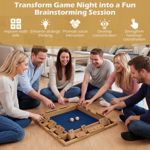 Group of people playing a board game together in a living room.