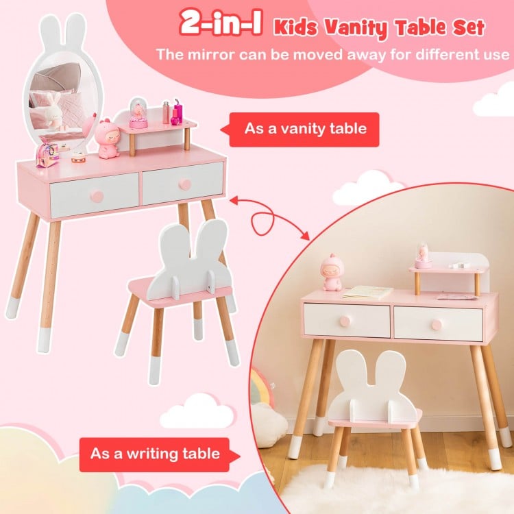 wooden-kids-vanity-and-chair-set-white