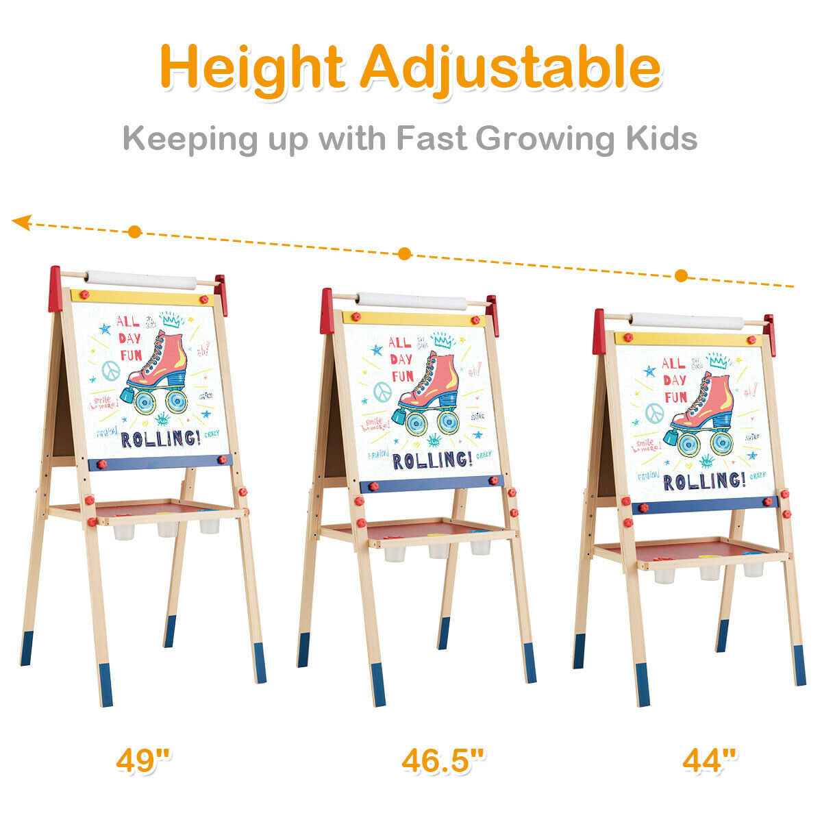 Wooden learning board for drawing writing and spelling