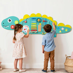 Wooden sensory activity board for toddlers aged three years and older