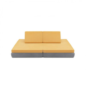 Yellow kids modular sofa and play couch set