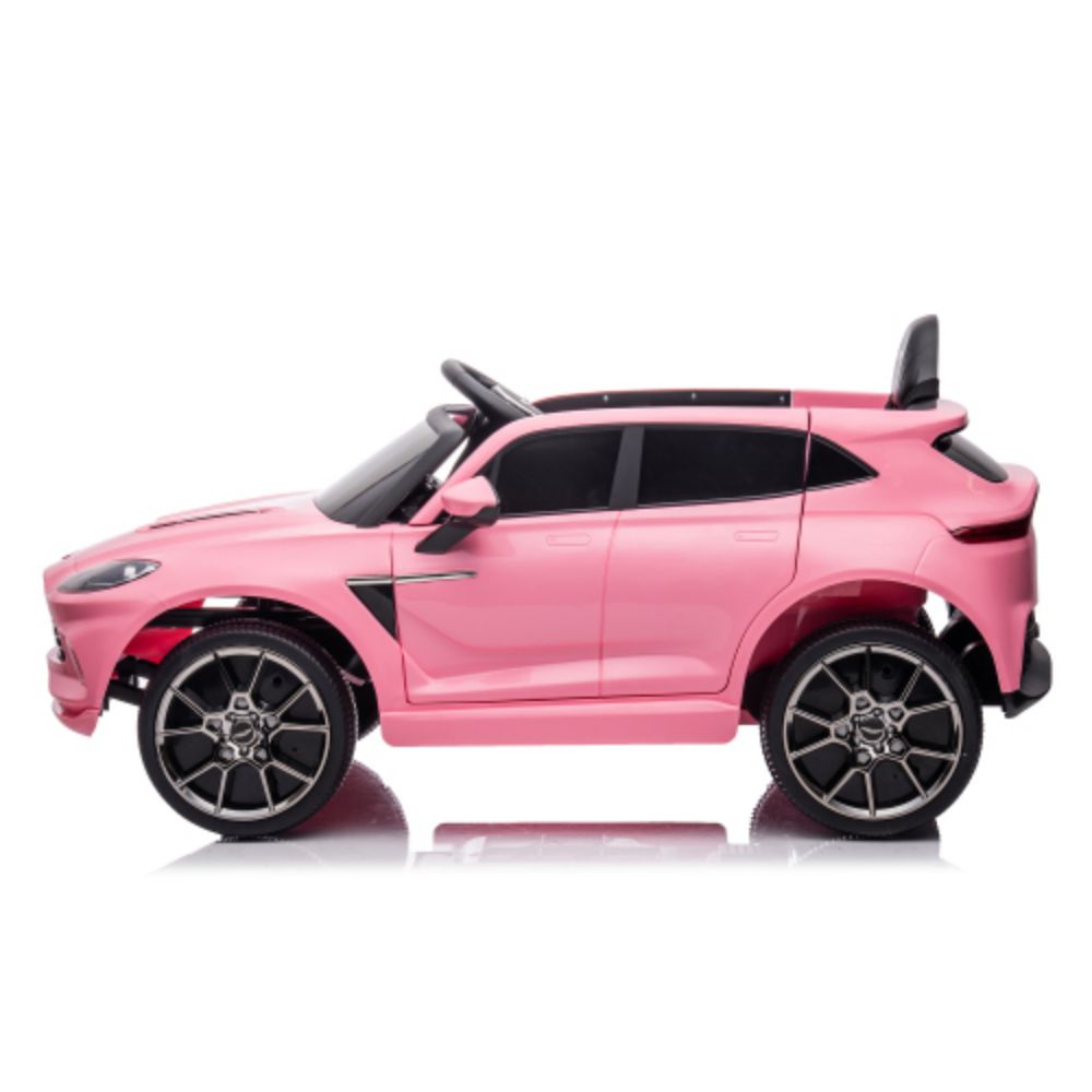 Electric 12V Dual-Drive Power Wheels Ride-On Sports Car, 4 Wheels Princess Ride-On Toy Car, with LED Headlights, Remote Control, Music, USB, Pink