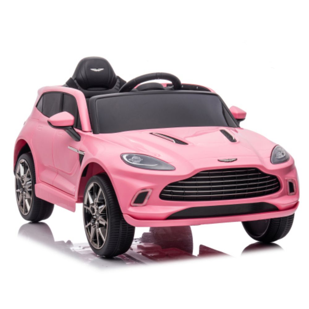 Electric 12V Dual-Drive Power Wheels Ride-On Sports Car, 4 Wheels Princess Ride-On Toy Car, with LED Headlights, Remote Control, Music, USB, Pink